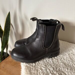 Blundstone Kids Black Leather Chelsea Boots